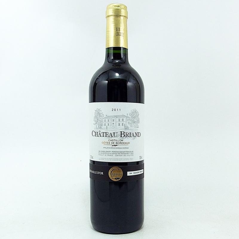 シャトー ブリアン 2011 750ml ボルドーワイン 赤ワイン カスティヨン