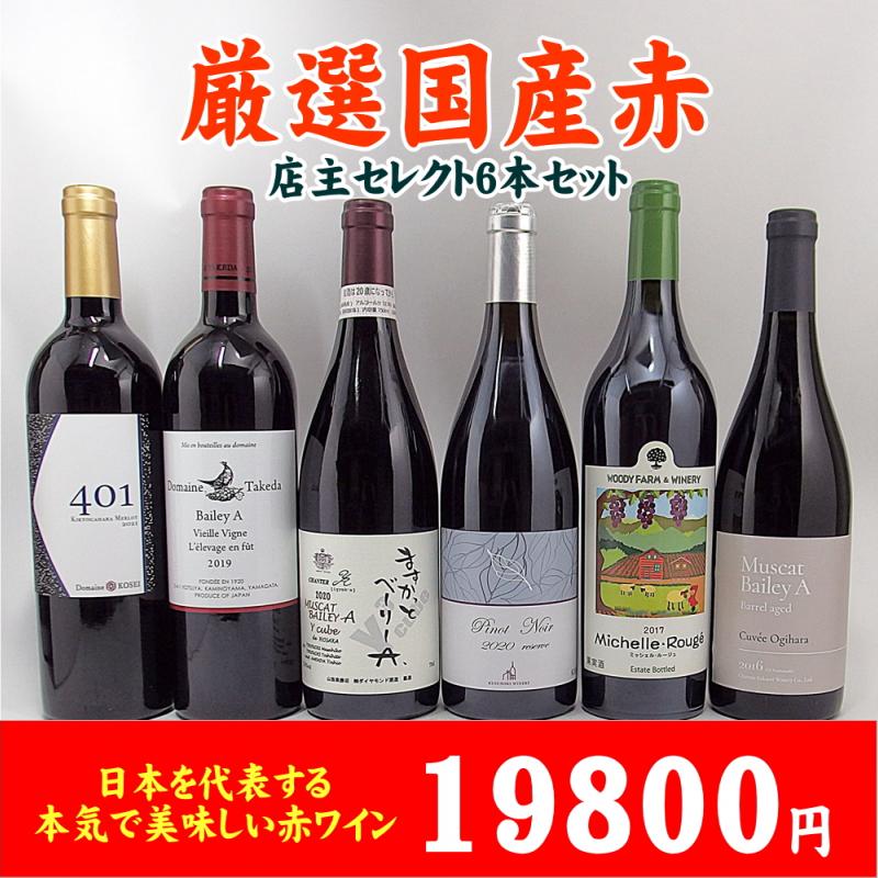 店長厳選 日本の赤ワインセット6種A